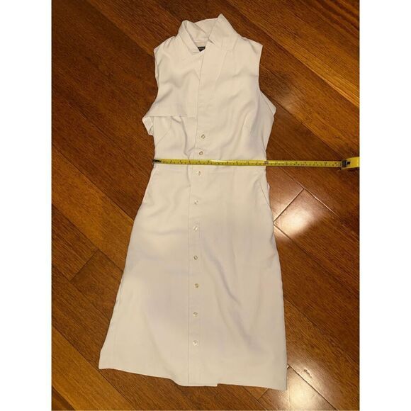 Banana Republic Factory Sleeveless Trenchcoat Dress in Off White/Stone Sz 2P - Picture 14 of 17